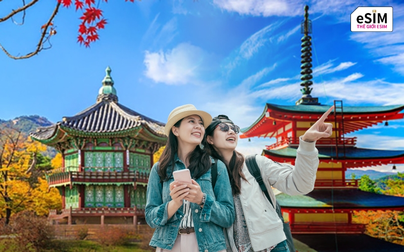 Chuyến đi Nhật Bản Hàn Quốc sẽ tiện lợi hơn nếu có eSIM